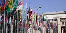Banderas,  Palacio de Las Naciones, Ginebra, Suiza