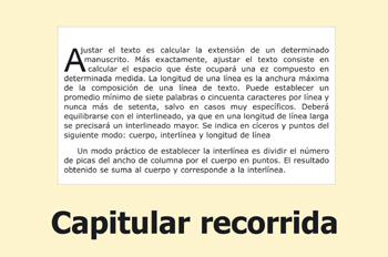 Letra capitular recorrida