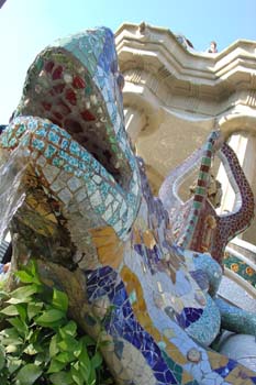 Fuente del Lagarto, Parque Güell, Barcelona