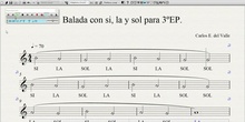 Balada con si, la y sol para 3º EP