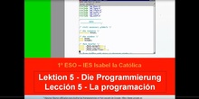 1º ESO / Tema 5 -> La programación