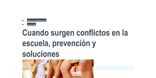 CONFLICTOS EN LA ESCUELA