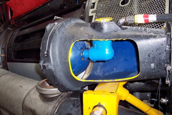 Precámara de combustión seccionada