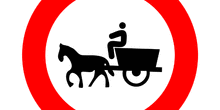 Entrada prohibida a vehículos de tracción animal