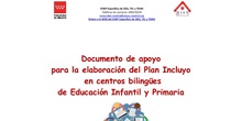 Documento de apoyo para la elaboración del Plan Incluyo en centros bilingües de E. Infantil y E. Primaria
