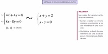 Sistemas de ecuaciones lineales equivalentes