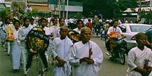 Procesión de un funeral, Phnom Penh