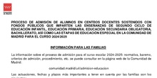 Información básica familias proceso admisión