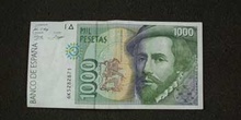 Anverso de un billete de 1000 pesetas