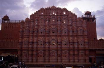 Palacio de los Vientos al atardecer, Jaipur, India