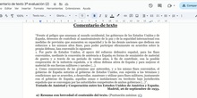 Ejemplo de cómo realizar un comentario de texto 2