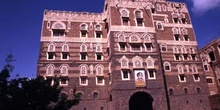 Edificaciones en la ciudad vieja de Sanaa, Yemen