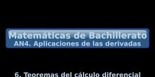 AN4. 6. Teoremas del cálculo diferencial