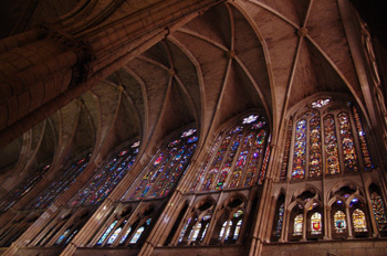 Pilares y bóvedas de la Catedral de León, Castilla y León