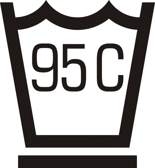 Lavado a máquina con programa antiarrugas, temperatura máxima 95