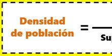 Fórmula para el cálculo de la densidad de población