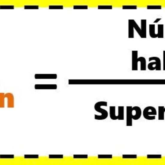 Fórmula para el cálculo de la densidad de población
