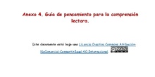 Anexo 4. Guía de pensamiento: comprensión lectora