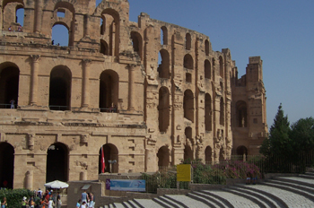 Exterior anfiteatro de El Djem, Túnez