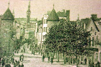 Postal antigua de una ciudad