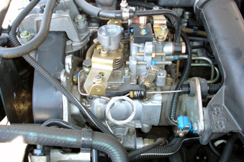 Bomba inyectora VE. Ubicación en el motor