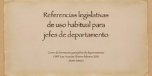 Normativa para Jefes de Departamento