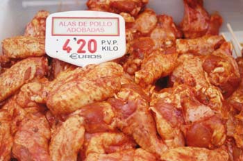 Alas de pollo adobadas