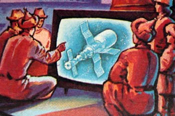 Personas viendo la televisión