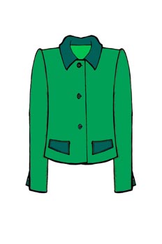 Chaqueta corta de línea amplia