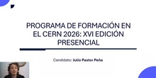 Presentación Programa de formación CERN 2026