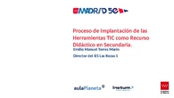 PROCESO DE IMPLANTACIÓN DE LAS HERRAMIENTAS TIC COMO RECURSO DIDÁCTICO EN ESO