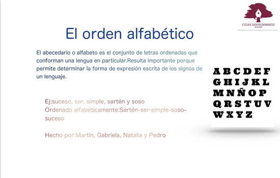 EL ORDEN ALFABÉTICO