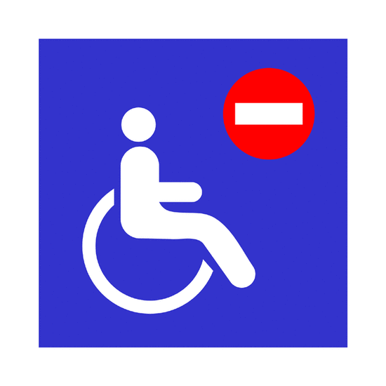 No accesible a discapacitados