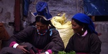 Vendedoras del mercado de verduras, Ladakh, India