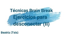 Ejercicios desconectar II