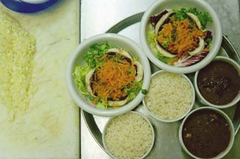 Plato de comida oriental