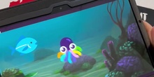 Programa con OctoStudio un juego de persecución moviendo la tablet