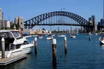 Puente de Sydney desde embarcadero, Australia