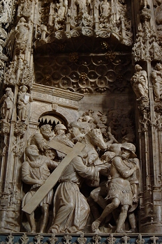 Escena de Jesús con la cruz, Huesca
