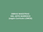 Obras maestras del Arte Barroco
