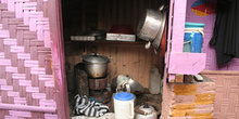 Cocina de una vivienda, Copiriver, Jogyakarta, Indonesia