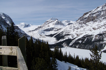 Lago Peyto y Glaciar Peyto, Parque Nacional Banff