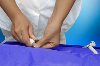 Presoterapia: desconexión de tubos. Detalle