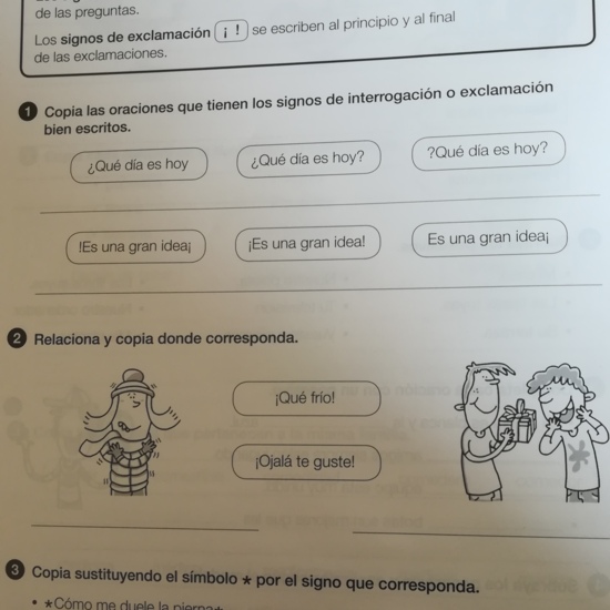 EJERCICIOS LENGUA 4 30 DE ABRIL