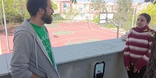 Teacher who drives e-car interviewed by student