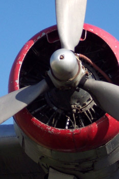 Buje de hélice de 3 palas. Motor de estrella