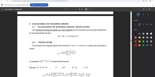 Resolución de ecuaciones de segundo grado