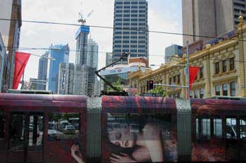 Tranvía en el centro de Sydney, Australia