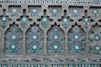 La Seo de Zaragoza. Detalle del muro mudejar