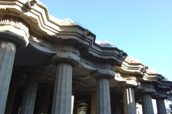 Columnas dóricas, Parque Güell, Barcelona